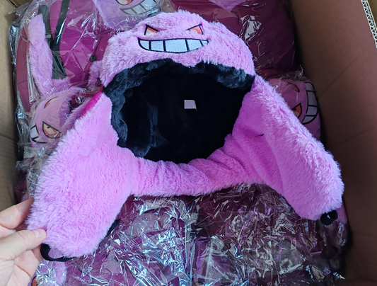 "GENGAR" PURPLE EMBROIDERED USHANKA HAT