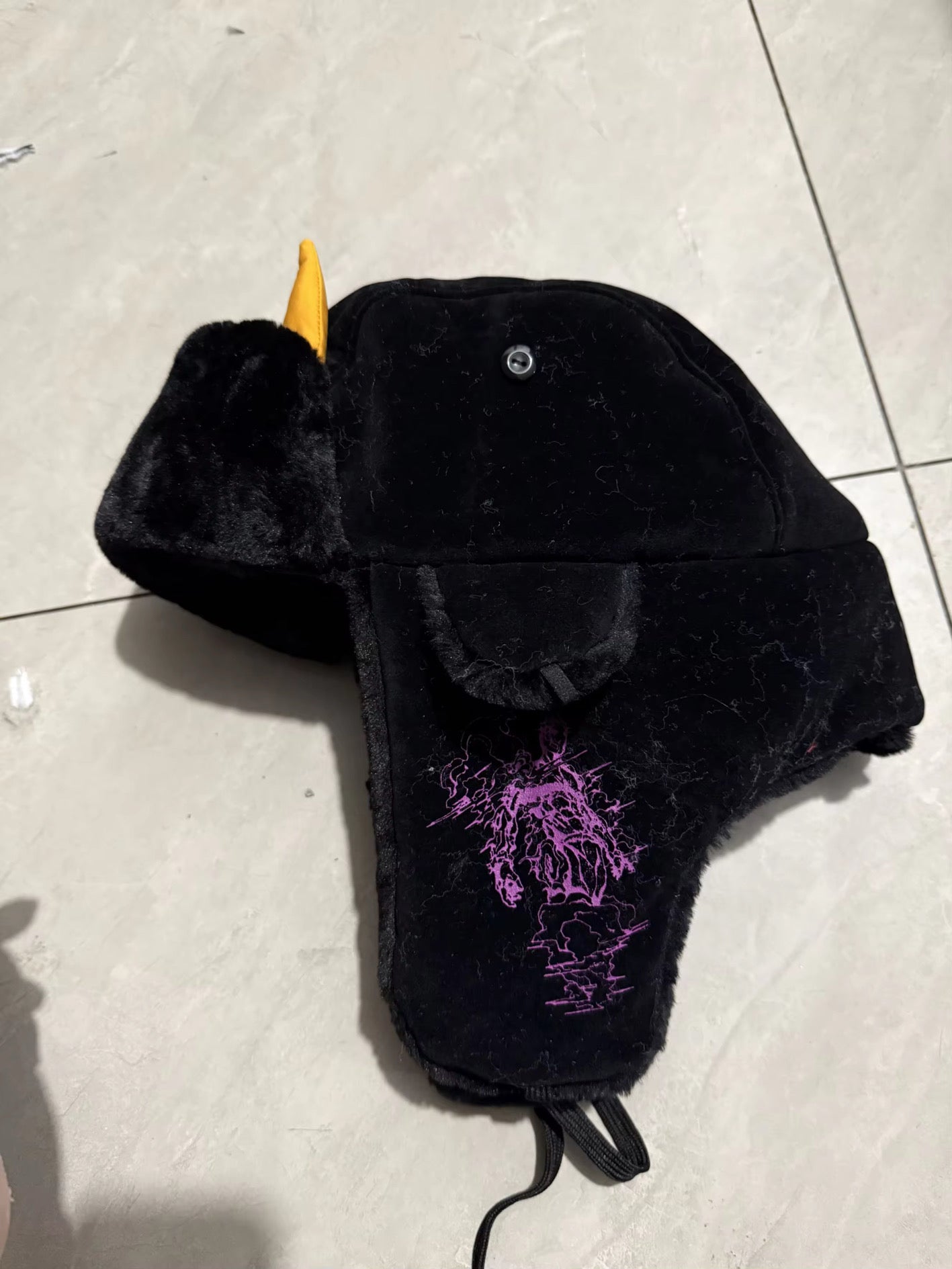 3D HORNS WEATHER EMBROIDERED USHANKA