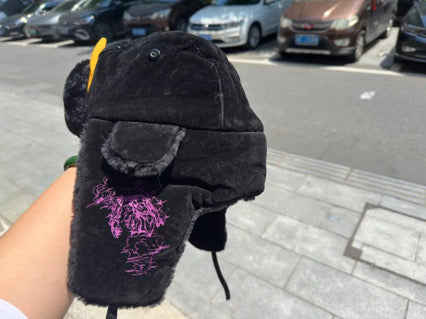 3D HORNS WEATHER EMBROIDERED USHANKA