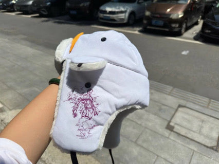 3D HORNS WEATHER EMBROIDERED USHANKA